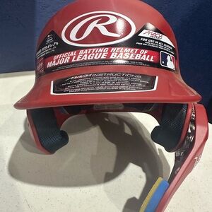 Rawlings Scarlet Red Senior Baseball Helmet